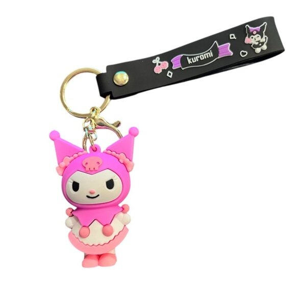 KUROMI Jester  Keychain Bag Charm with black strap. - Picture 2 of 3